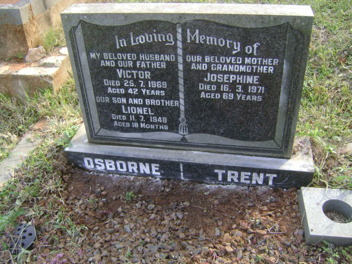 TRENT Josephine -1971 :: OSBORNE Victor -1969 :: OSBORNE Lionel -1948