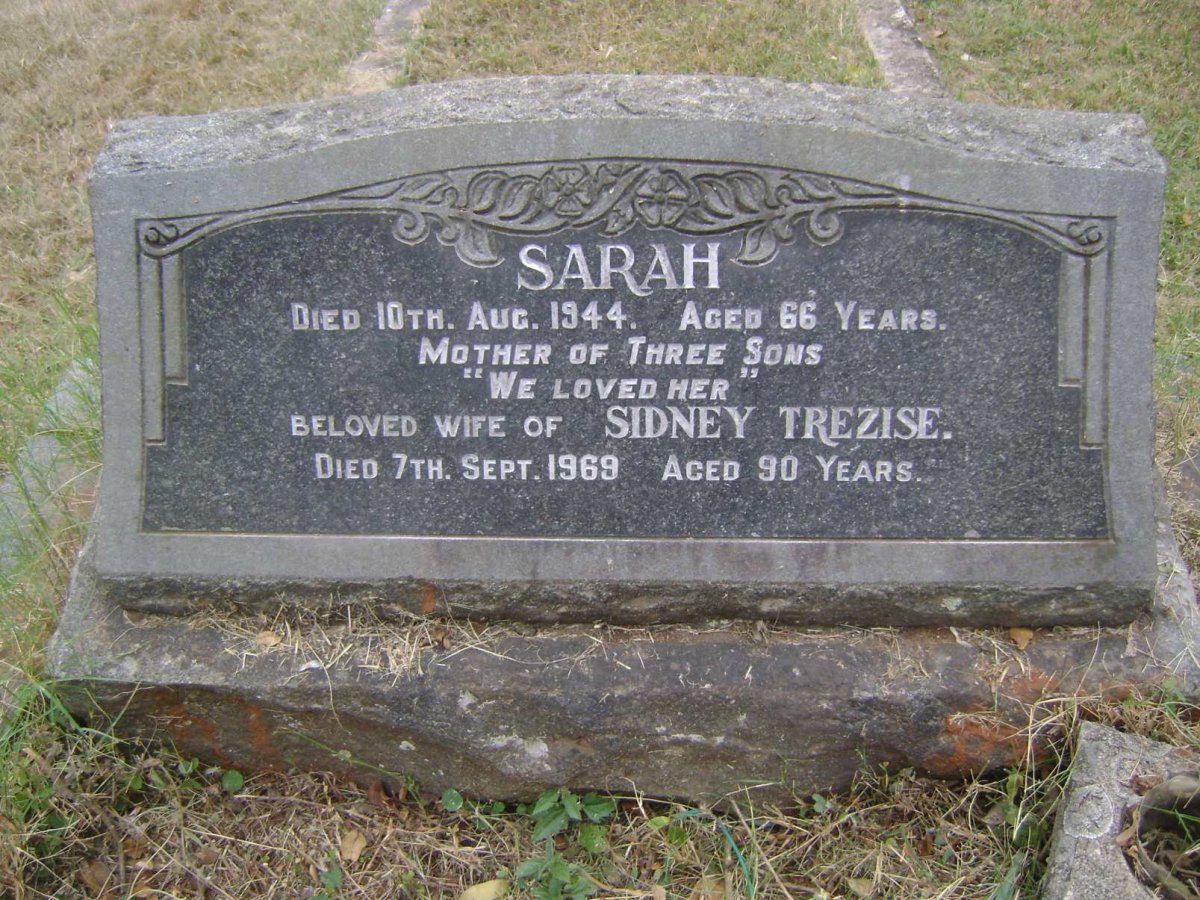 TREZISE Sidney -1969 &amp; Sarah -1944