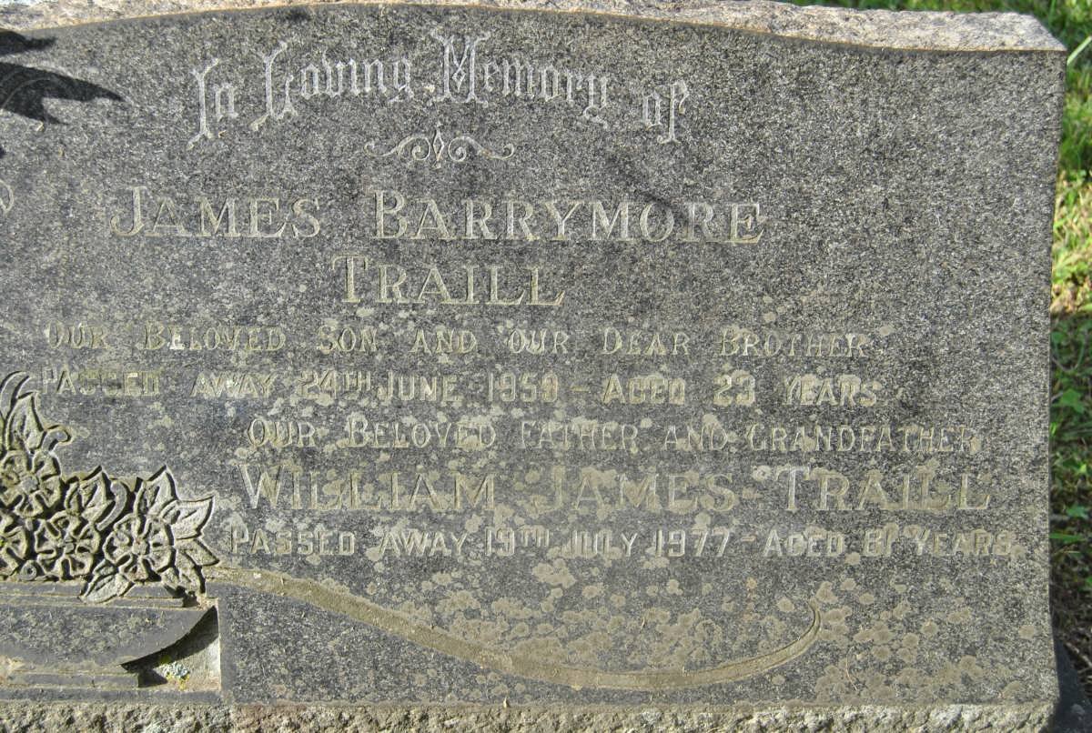 TRAILL William James -1977 :: TRAILL James Barrymore -1950