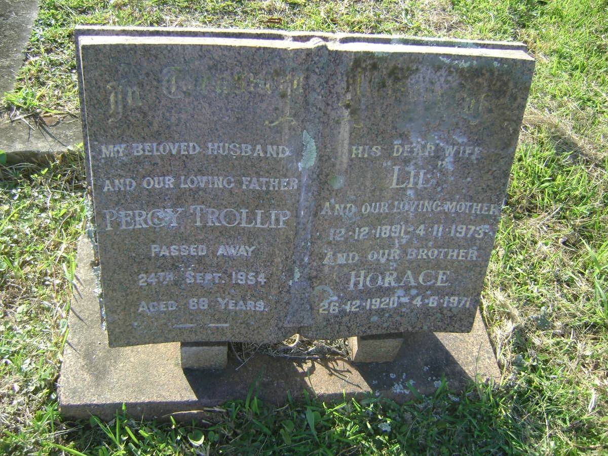 TROLLIP Percy -1954 &amp; Lil 1891-1973 :: TROLLIP Horace 1920-1970