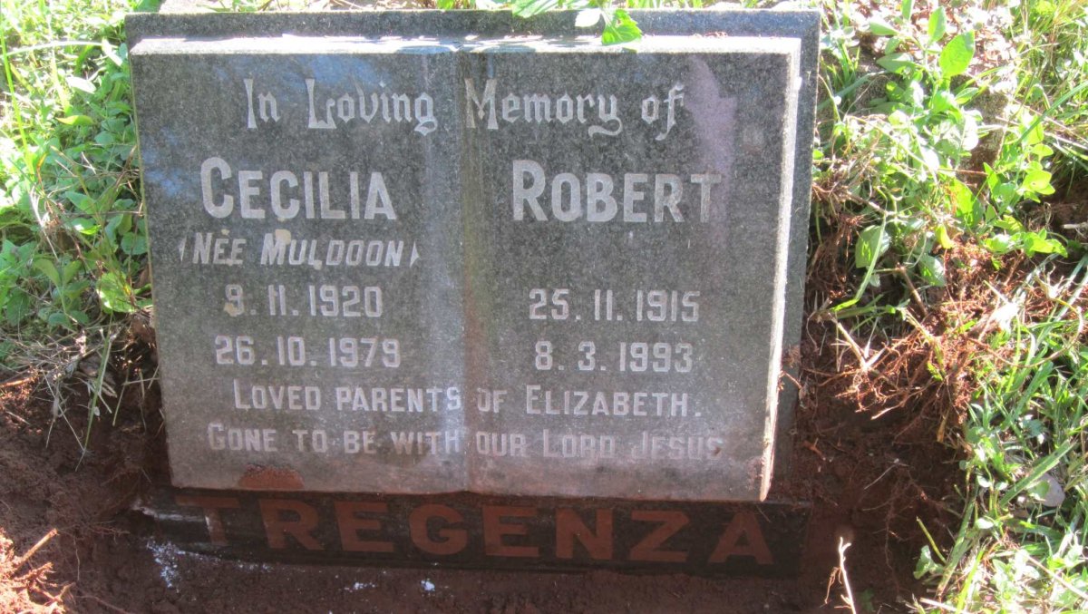 TREGENZA Robert 1915-1993 &amp; Cecilia MULDOON 1920-1979