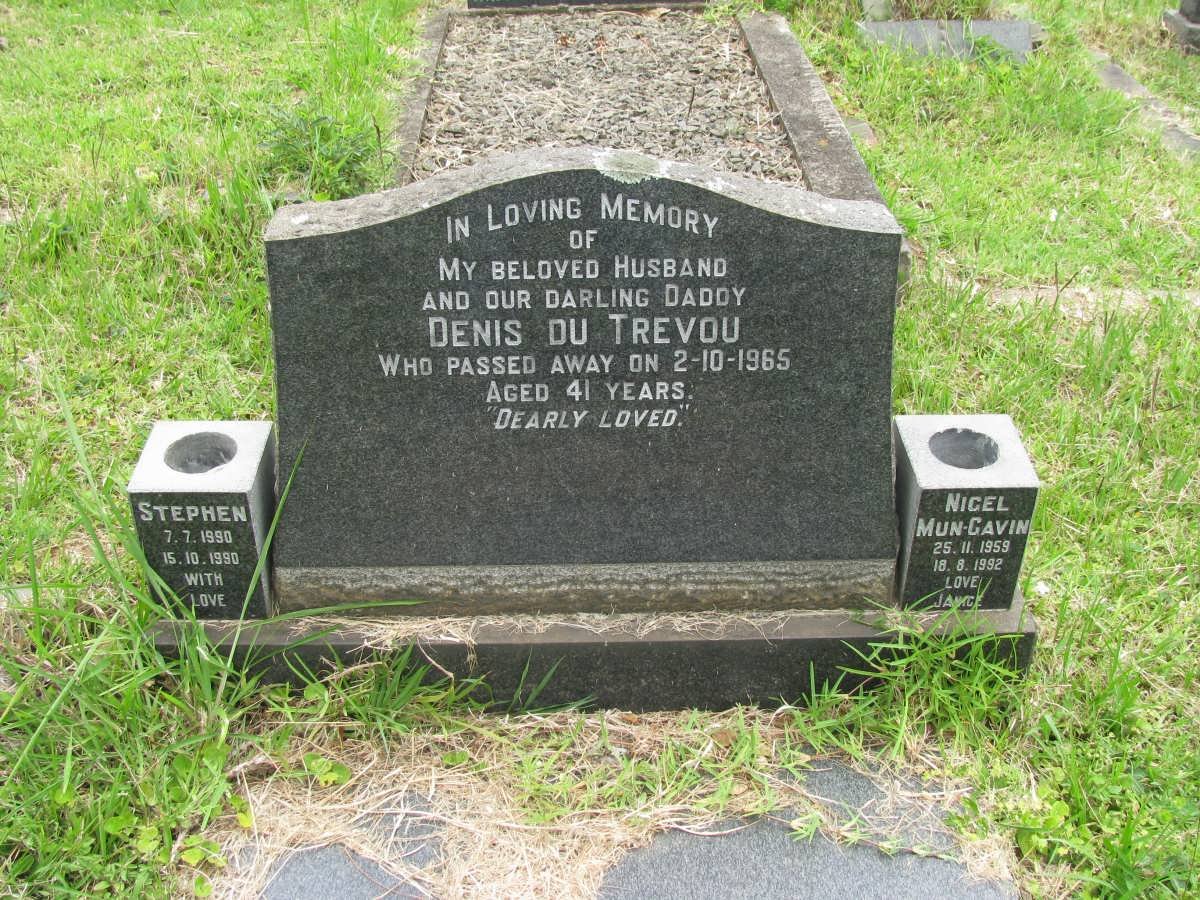 TREVOU Denis, Du -1965 :: GAVIN Nigel, Mun 1959-1992 :: TREVOU Stephen, Du, 1990-1990