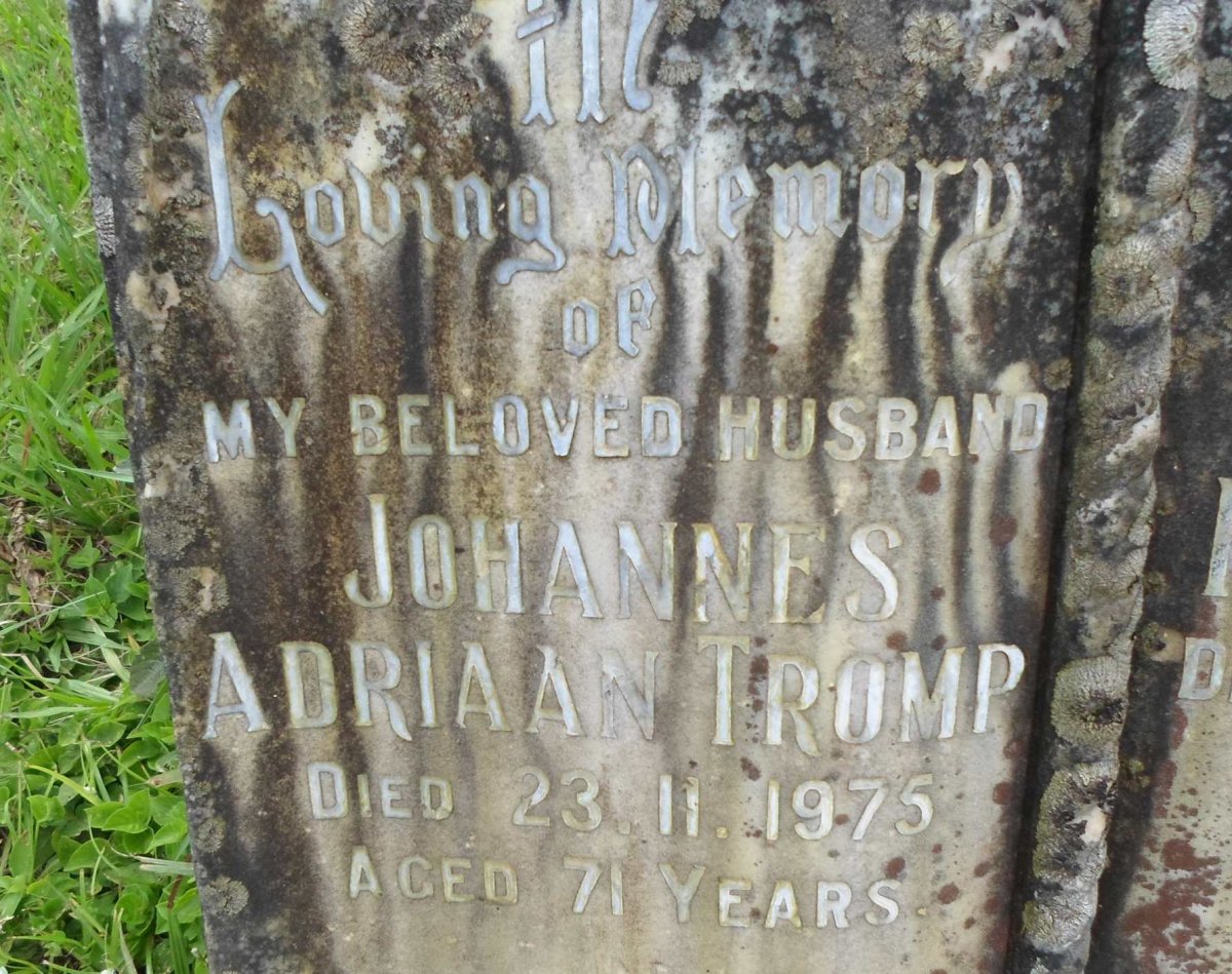TROMP Johannes Adriaan 1875 &amp; Lilian -1989 :: WYATT Richard -1943 &amp; Martha -1946