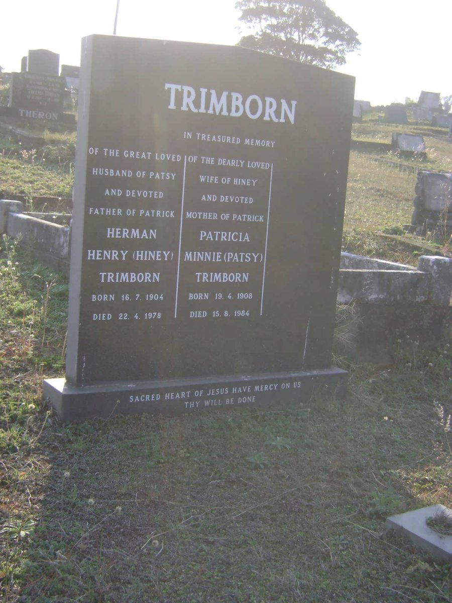 TRIMBORN Herman Henry 1904-1978 &amp; Patricia Minnie 1908-1984