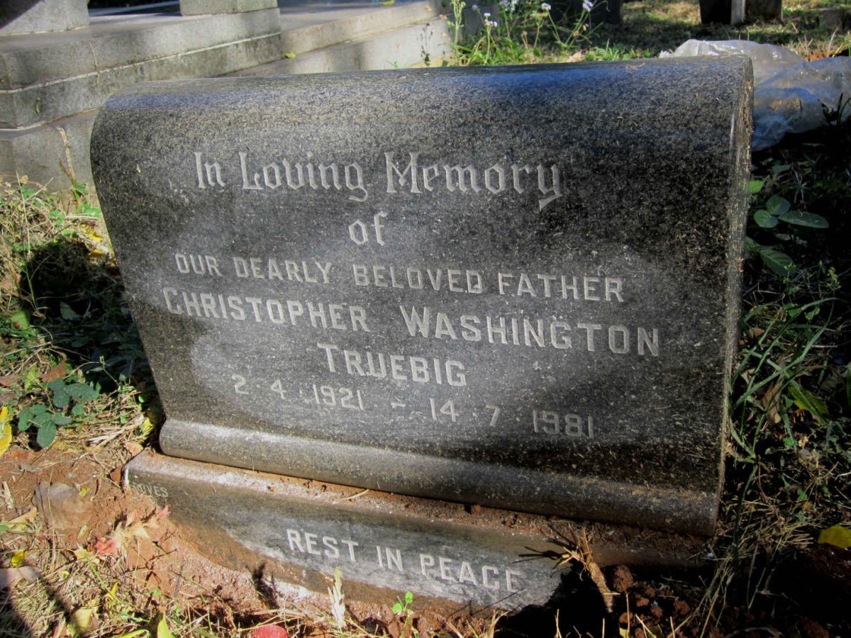 TRUEBIG Christopher Washington 1921-1981