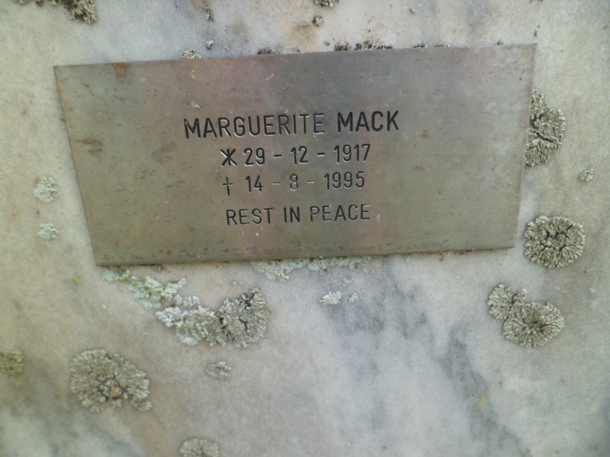 MACK Marguerite 1917-1995