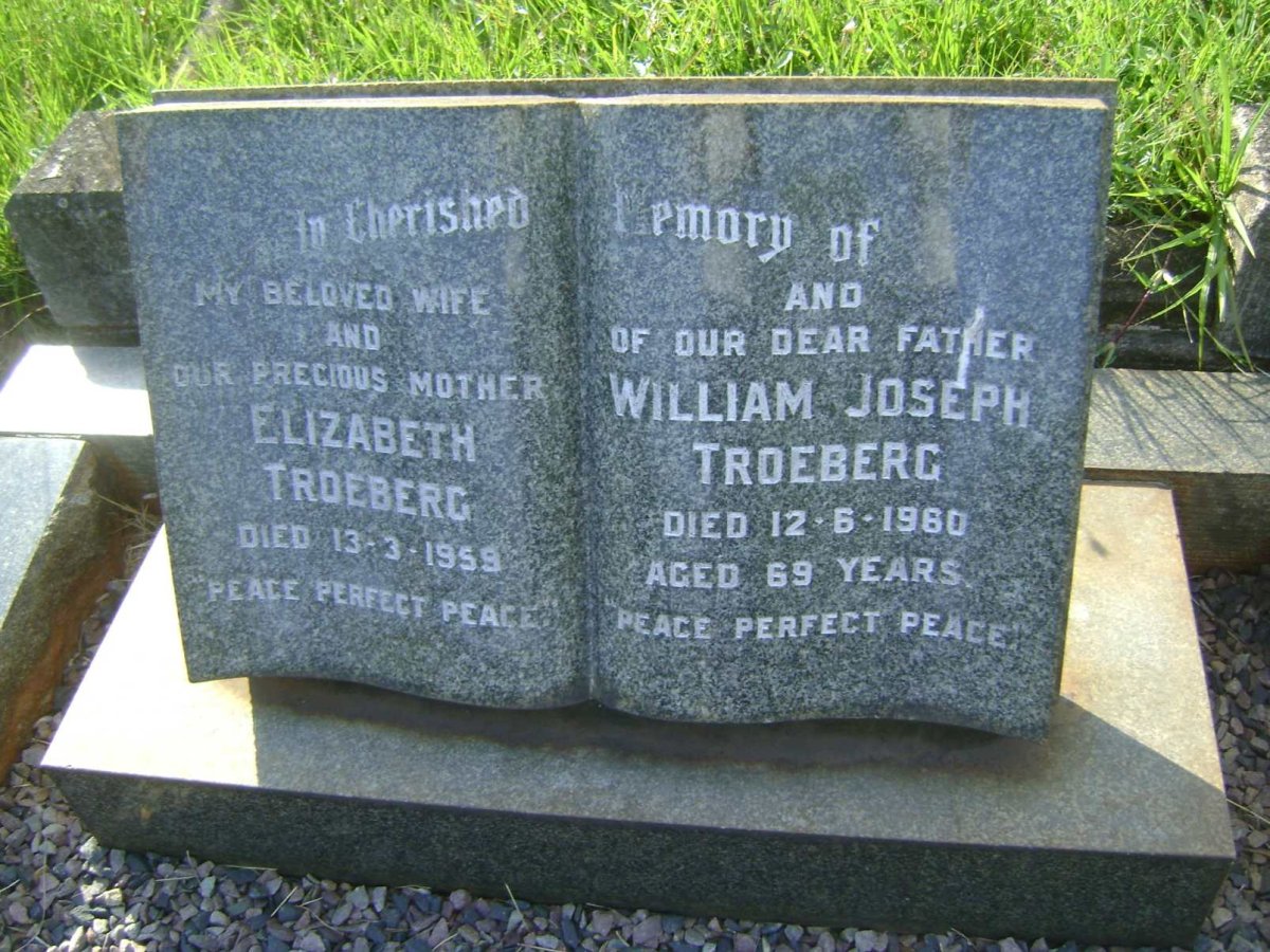 TROEBERG William Joseph -1980 &amp; Elizabeth -1959