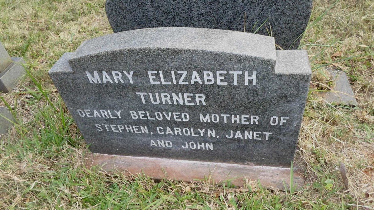 TURNER Mary Elizabeth -1989