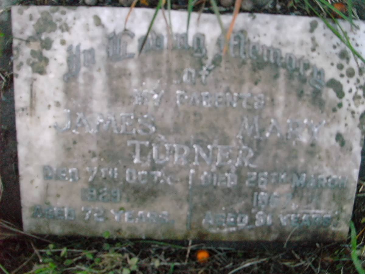 TURNER James -1929 &amp; Mary 1967