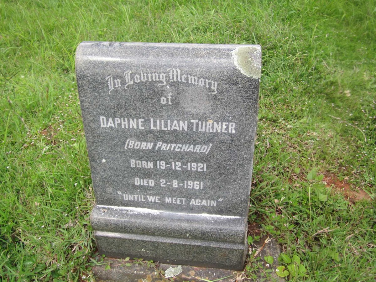 TURNER Daphne Lilian nee PRITCHARD 1921-1961