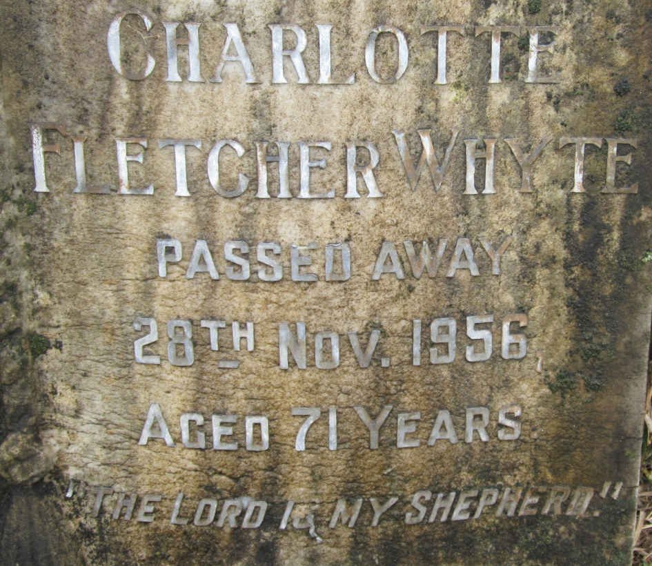WHYTE Charlotte Fletcher -1956