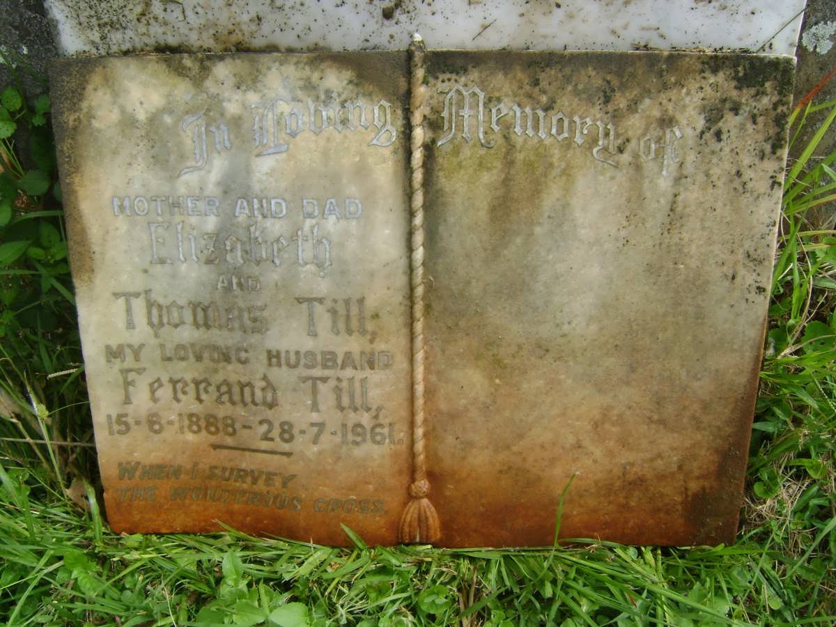 TILL Thomas -1927 &amp; Elizabeth -1930  :: TILL Ferrand 1888-1961