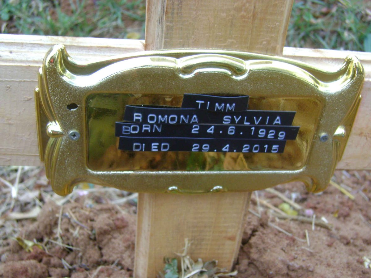 TIMM Romona Sylvia 1929-2015