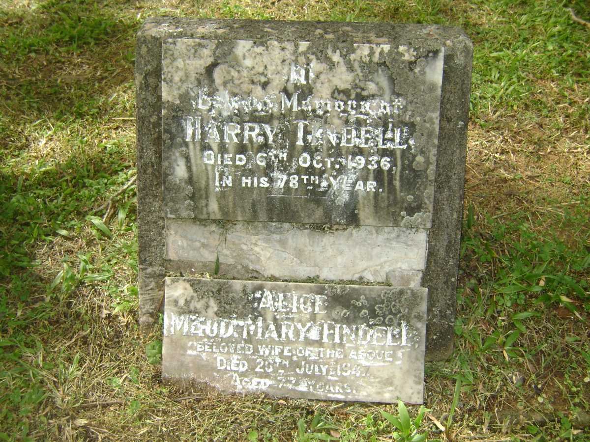 TINDELL Harry -1936 &amp; Alice Maud Mary -1947