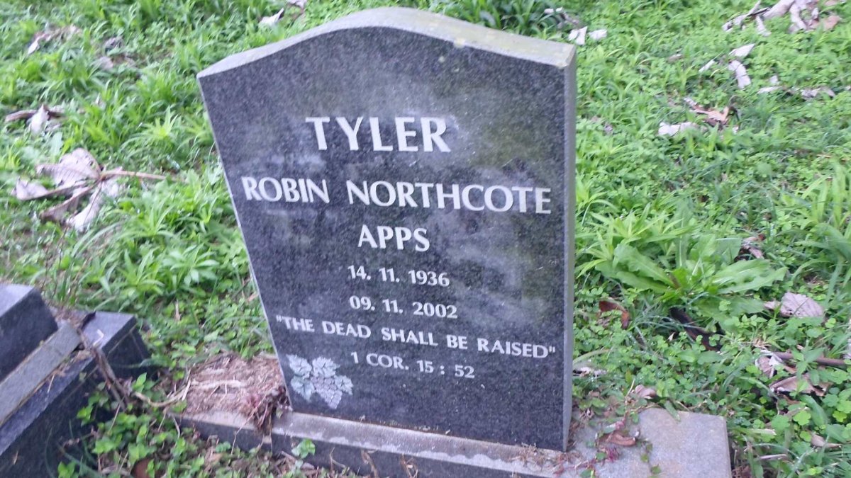 TYLER Robin Northcote Apps 1936-2002