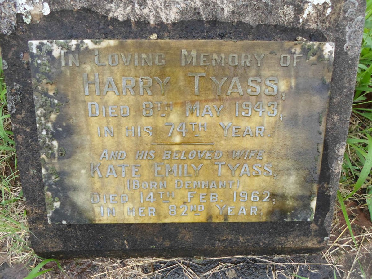 TYASS Harry -1943 &amp; Kate Emily DENNANT -1962