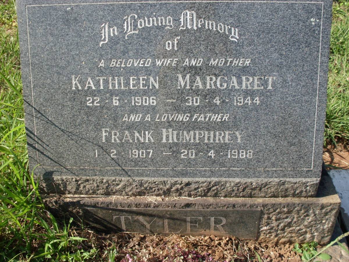 TYLER Frank Humphrey 1907-1988 &amp; Kathleen Margaret 1906-1944
