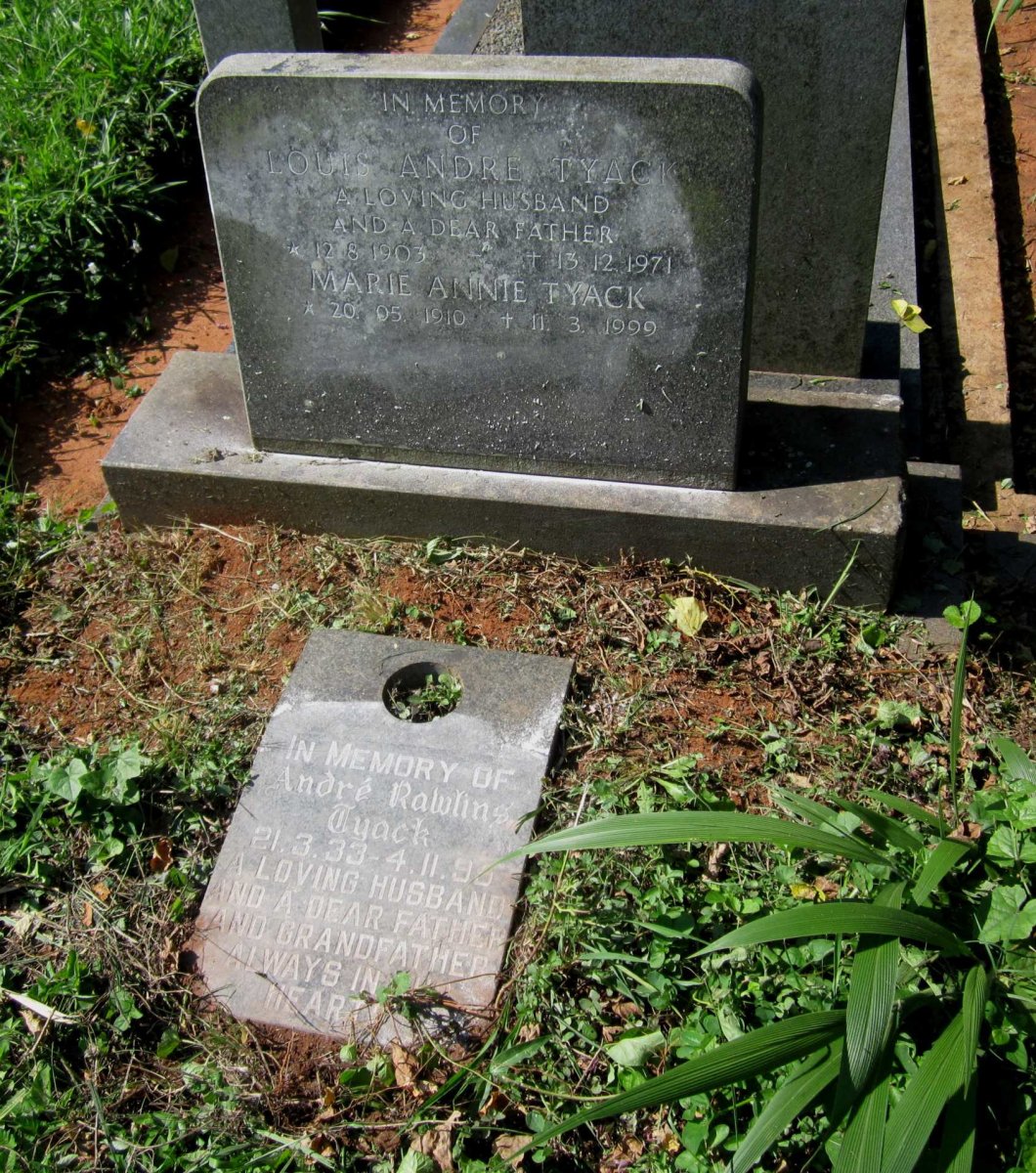 TYACK LOUIS ANDRE 1903-1971 &amp; Marie Annie 1910-1999 :: TYACK Andre Rawlins 1933-1995