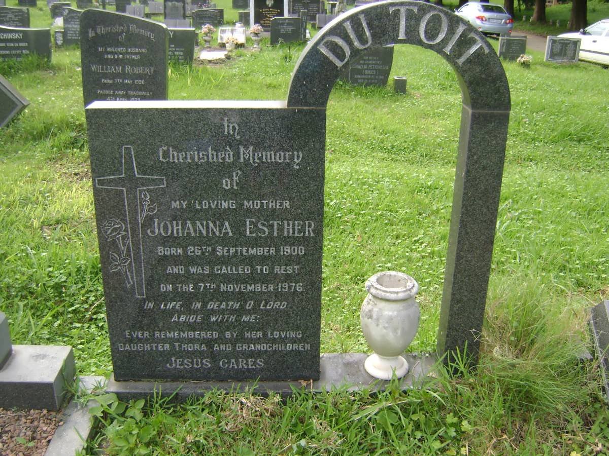 TOIT Johanna Esther, du 1900-1976