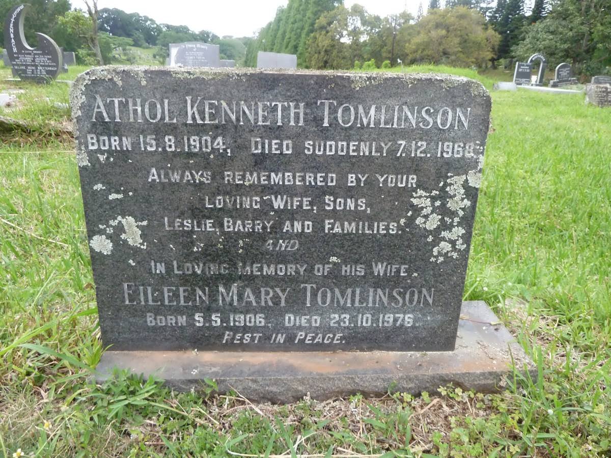TOMLINSON Athol Kenneth 1904-1968 &amp; Eileen Mary 1906-1976