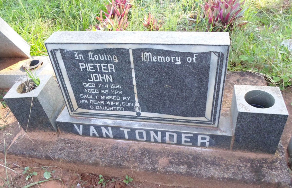TONDER Pieter John, van -1991