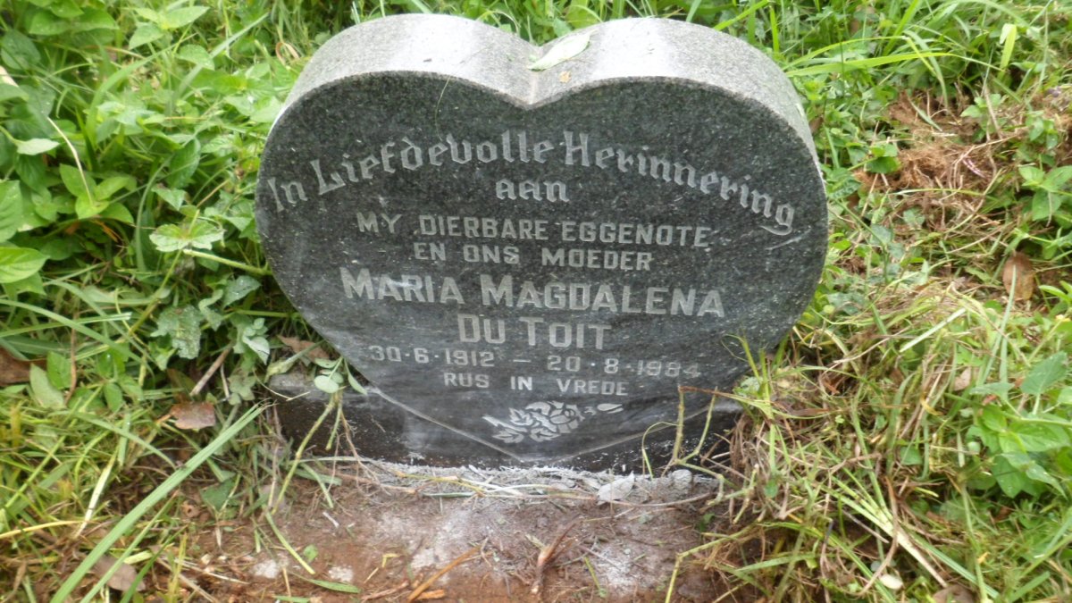 TOIT Maria Magdalena, du 1912-1984