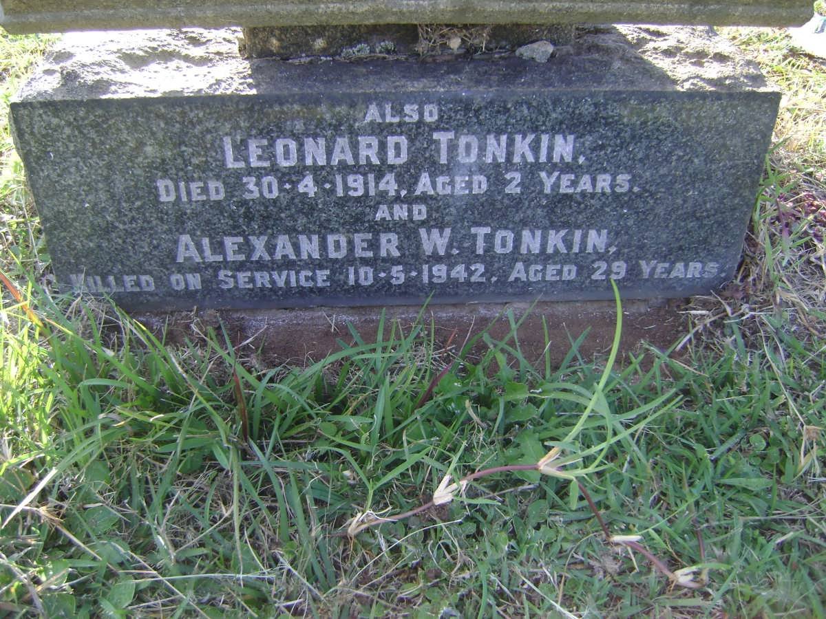 TONKIN William Truscott -1951 &amp; Constance Hazell -1966 :: TONKIN Leonard -1914 :: TONKIN Alexander W. -1942