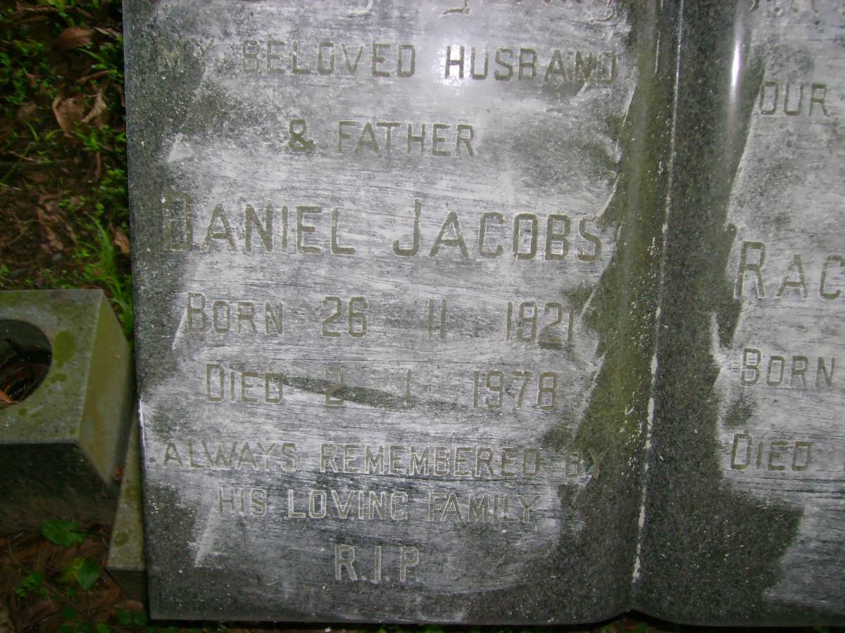 TONDER Daniel Jacobs, van 1921-1978 &amp; Rachel Maria 1909-1978