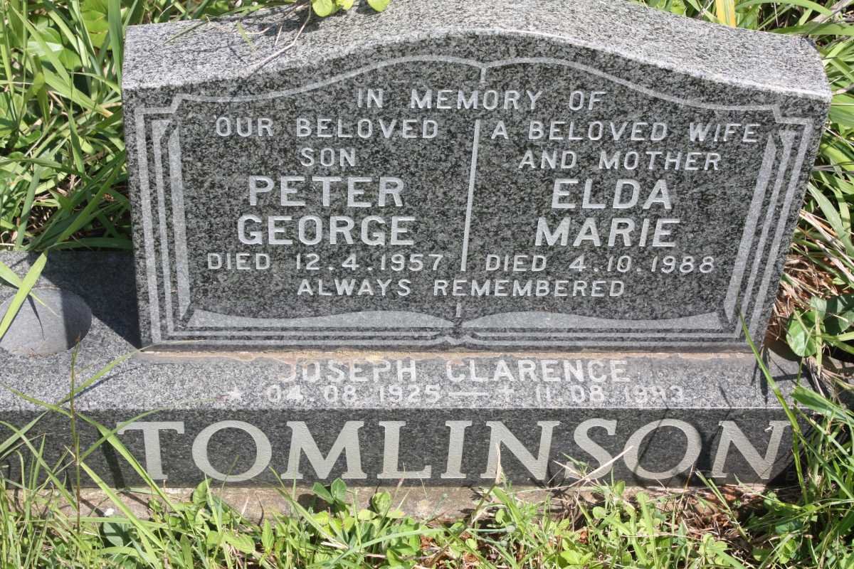 TOMLINSON Peter George -1957 &amp; Elda Marie -1988 :: TOMLINSON Joseph Clarence 1925-1993