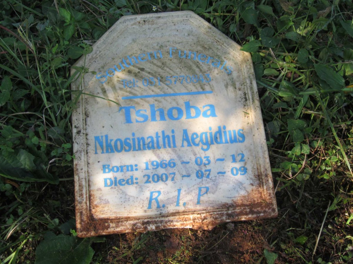 TSHOBA Nkosinathi Aegidius 1966-2007