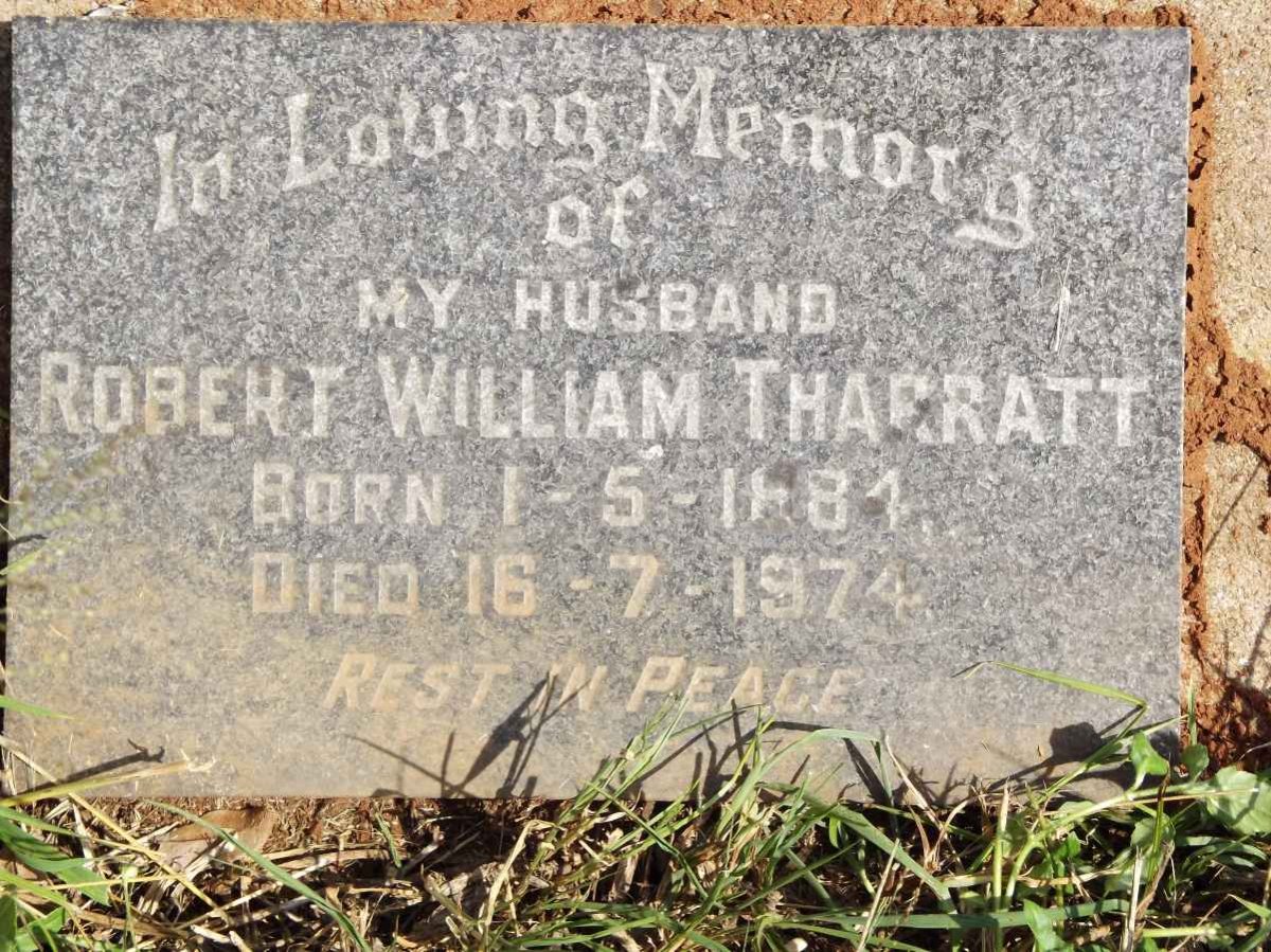 THARRATT Robert William 1884-1974