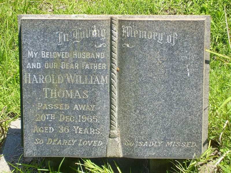 THOMAS Harold William -1965