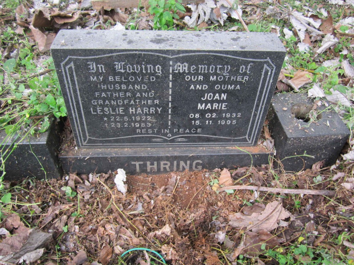 THRING Leslie Harry 1922-1983 &amp; Joan Marie 1932-1995