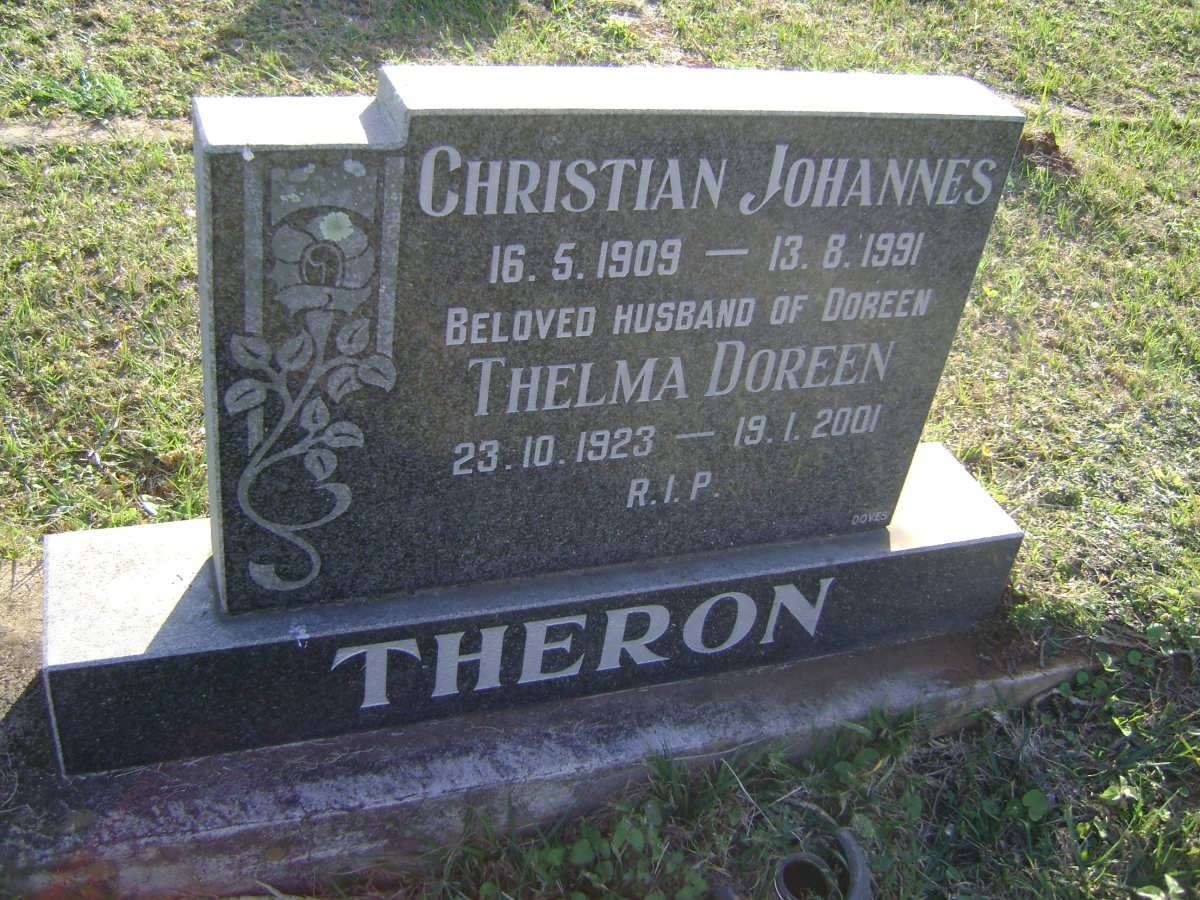 THERON Christian Johannes 1909-1991 &amp; Thelma Doreen 1923-2001