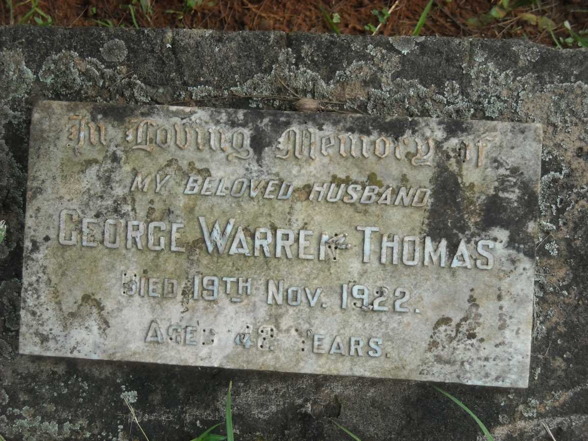 THOMAS George Warren -1922