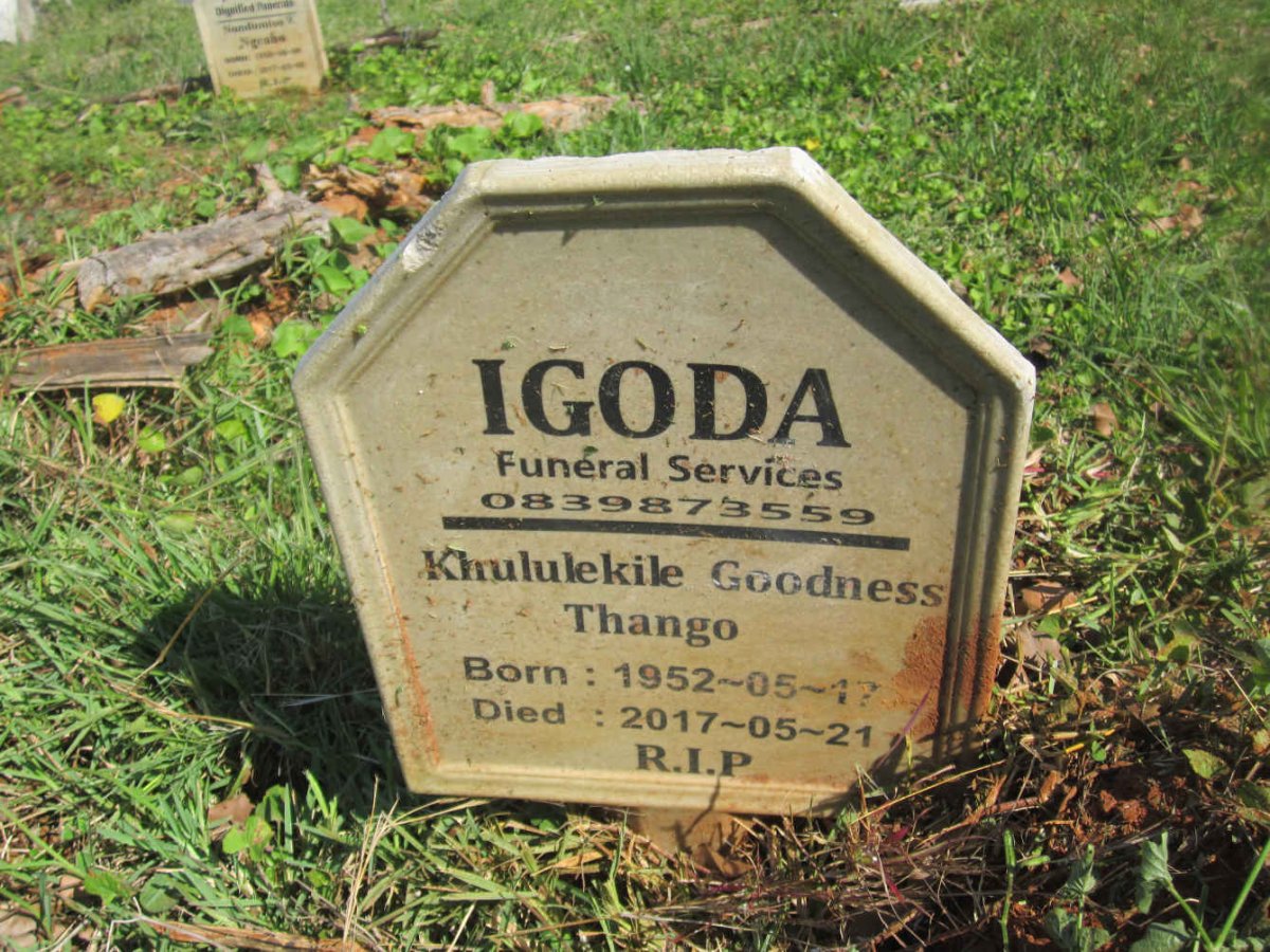 THANGO Khululekile Goodness 1952-2017
