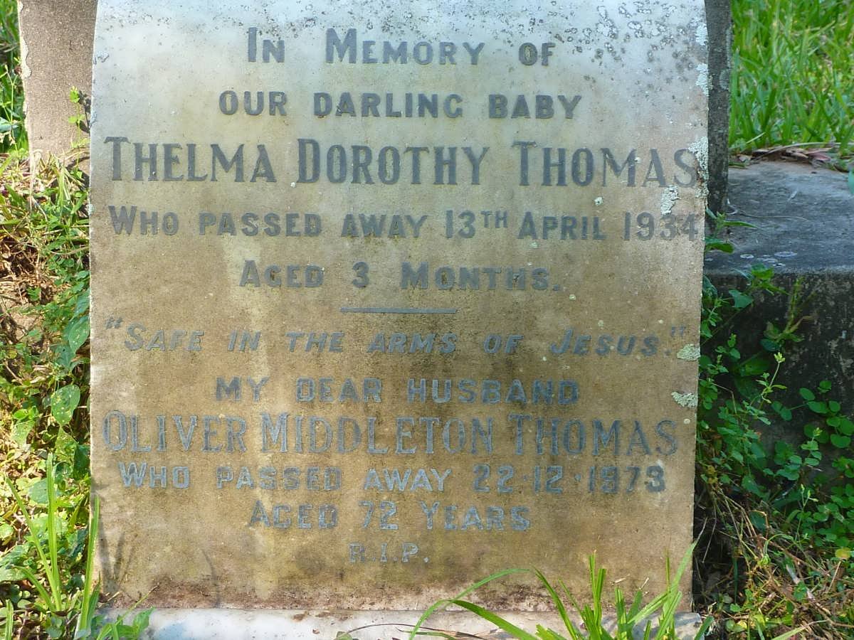 THOMAS Oliver Middleton -1973 :: Thelma Dorothy -1934