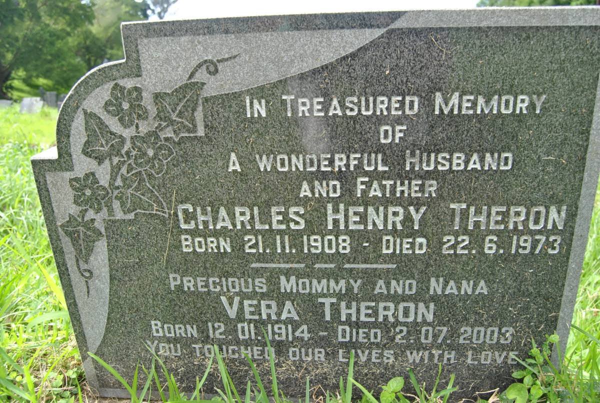 THERON Charles Henry 1908-1973 &amp; Vera 1914-2003