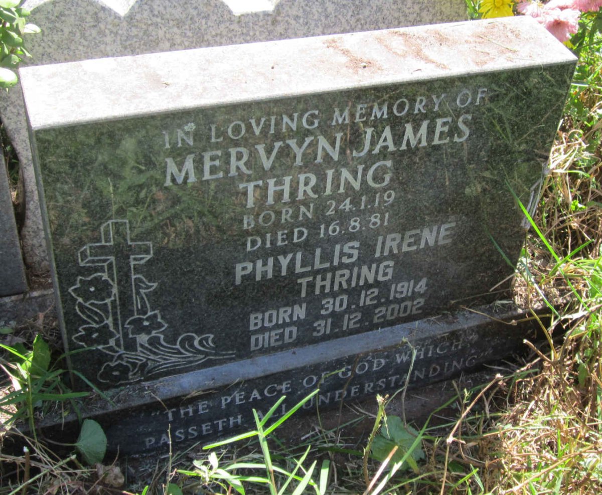 THRING Mervyn James 1919-1981 &amp; Phyllis Irene 1914-2002