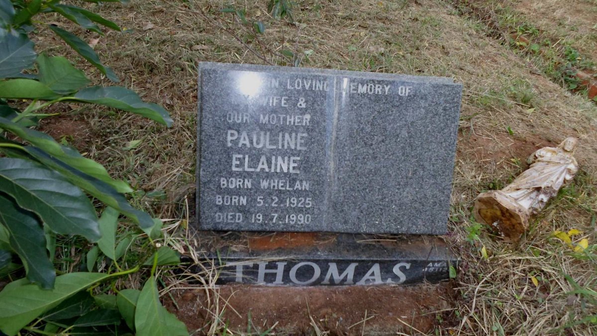 THOMAS Pauline Elaine 1925-1990