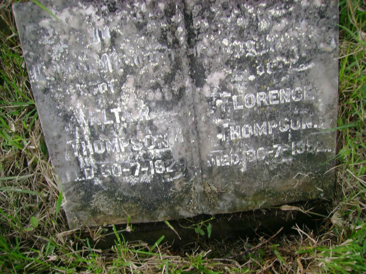 THOMPSON Walter -1929 &amp; Florence 1952