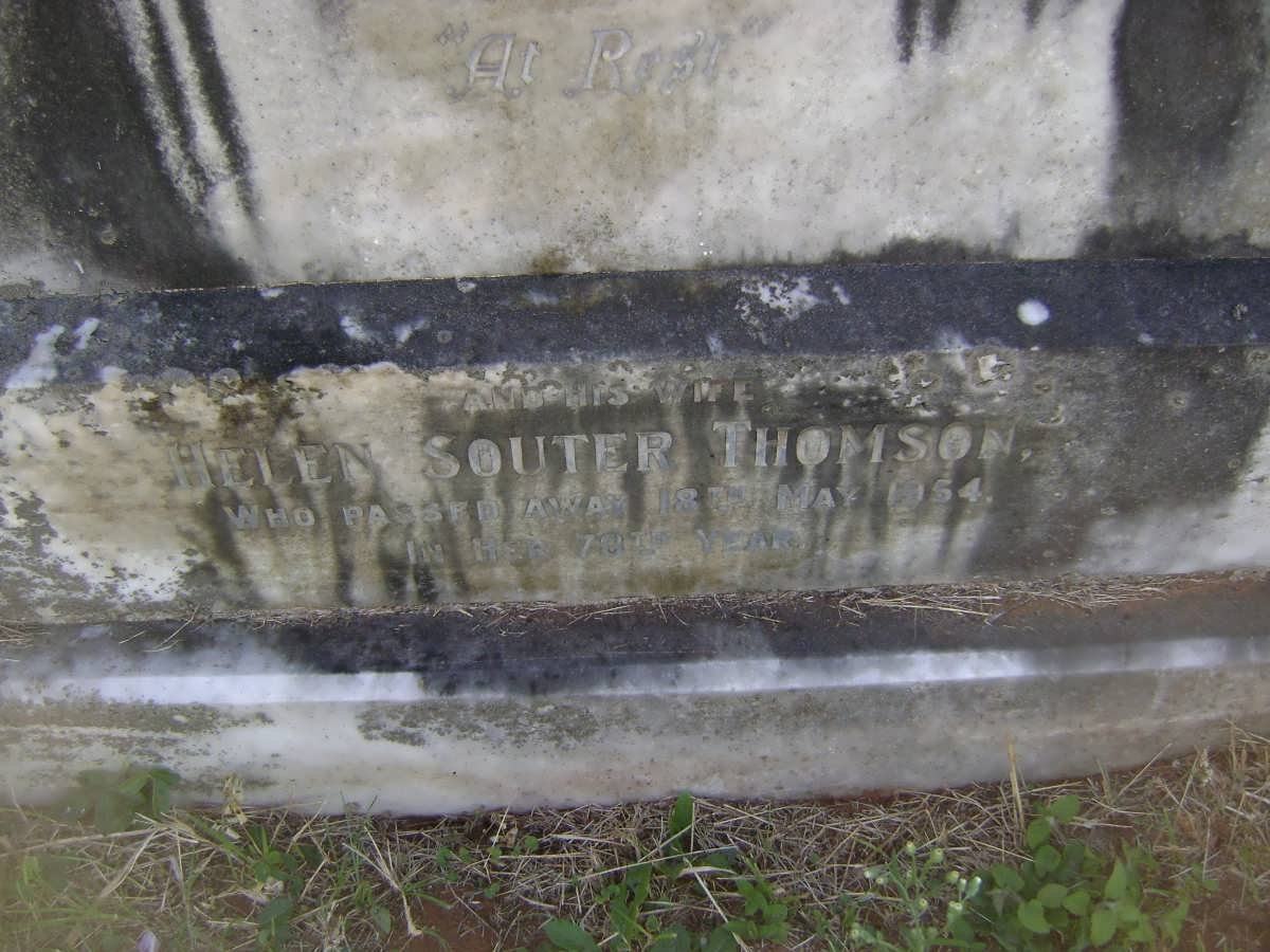 THOMSON John Patrick -1951 &amp; Helen Souter -1954