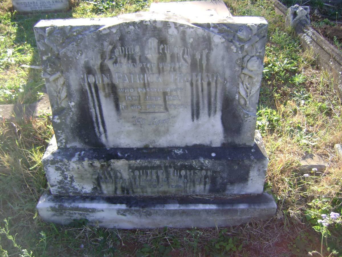 THOMSON John Patrick -1951 &amp; Helen Souter -1954