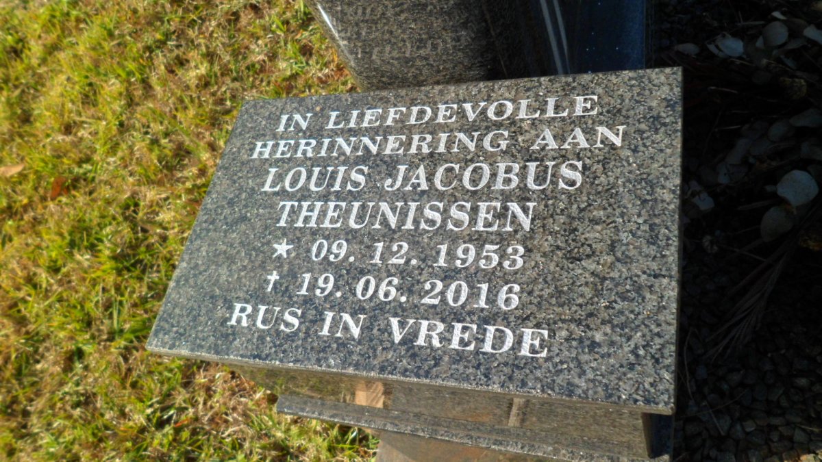 THEUNISSEN Louis Jacobus 1953-2016