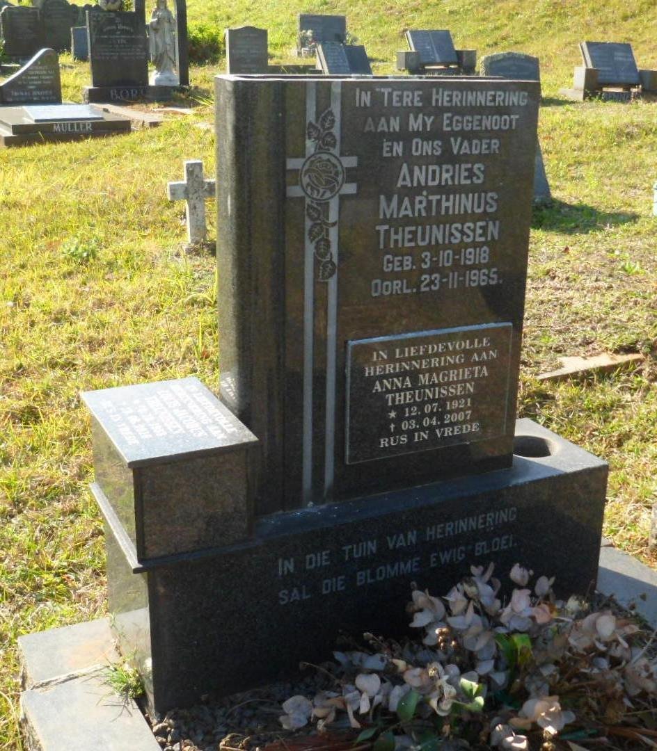 THEUNISSEN Andries Marthinus 1918-1965 &amp; Anna Magrieta 1921-2007