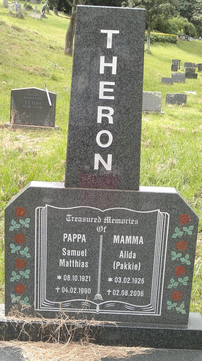 THERON Samuel Matthias 1921-1990 &amp; Alida 1926-2006