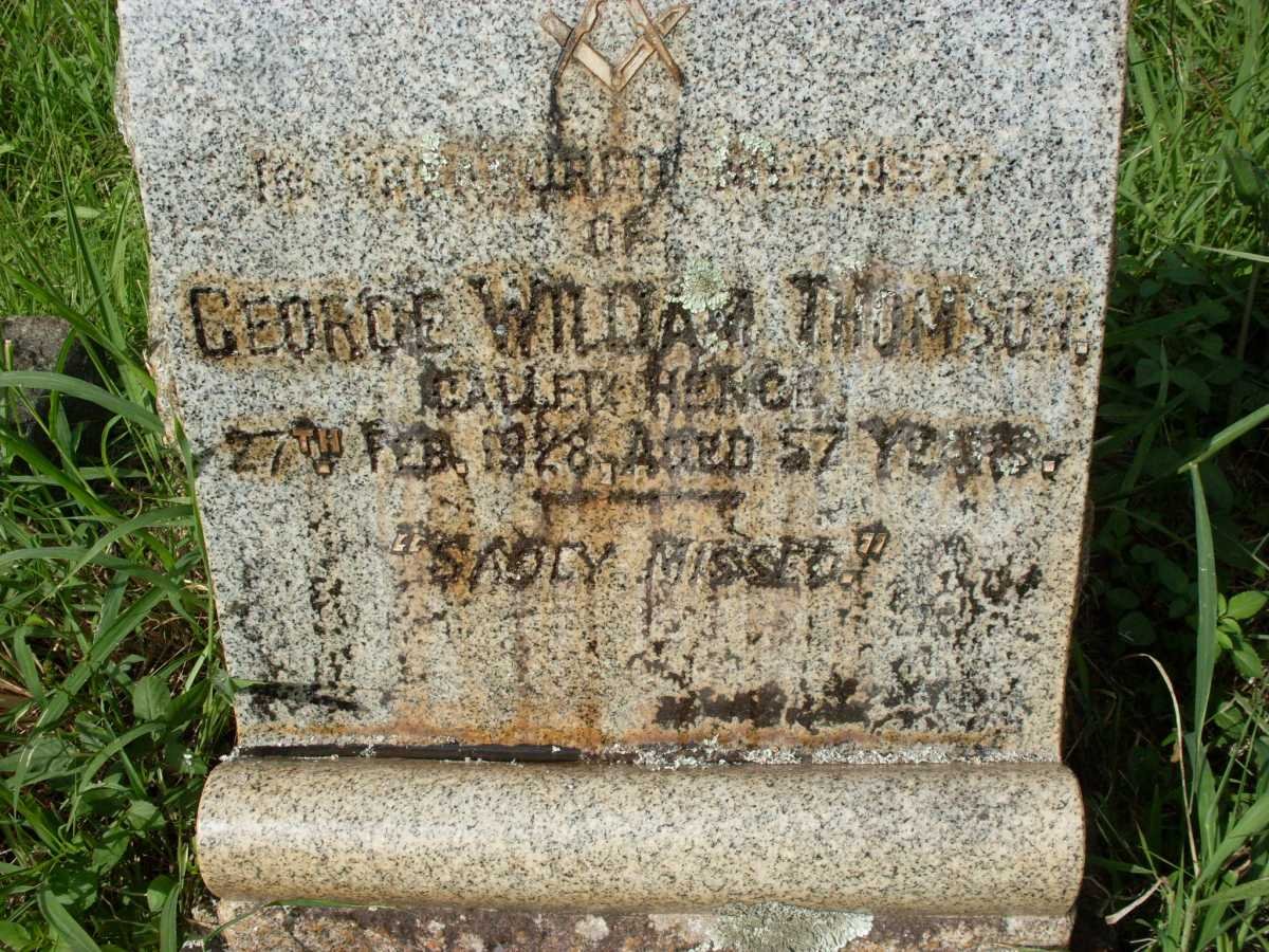 THOMSON George William -1928