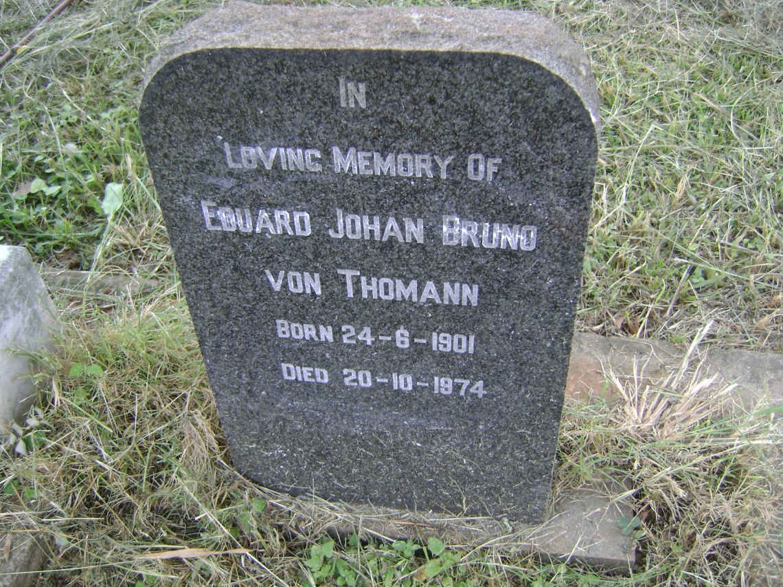 THOMANN Eduard Johan Bruno, von 1901-1974 :: von THOMANN Luigia Maddaleni -1946 :: von THOMANN Elena -1961