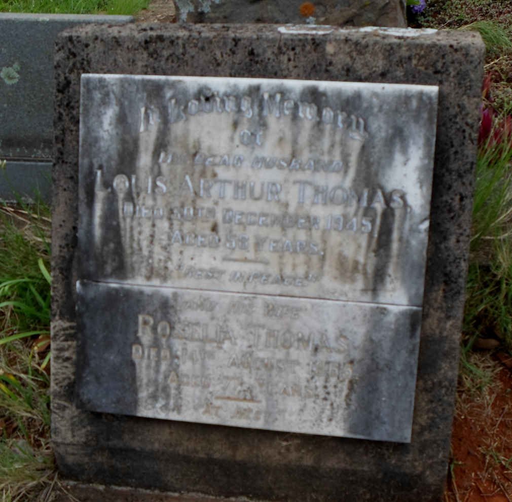 THOMAS Louis Arthur -1945 &amp; Roselia -1965