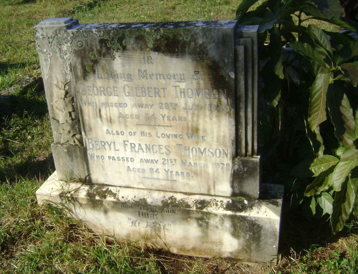 THOMSON George Gilbert -1940 &amp; Beryl Frances -1978 :: THOMSON Dick